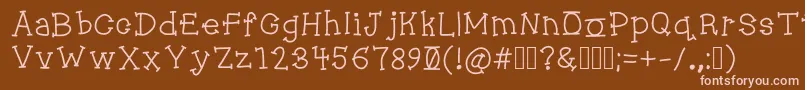 Jukebox Font – Pink Fonts on Brown Background