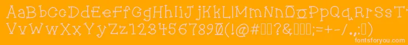 Jukebox Font – Pink Fonts on Orange Background