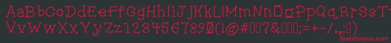 Jukebox Font – Red Fonts on Black Background