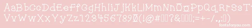 Jukebox Font – White Fonts on Pink Background