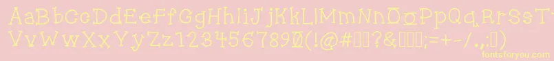 Jukebox Font – Yellow Fonts on Pink Background