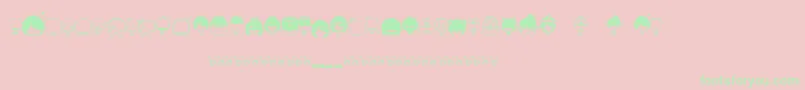 ToyStum Font – Green Fonts on Pink Background