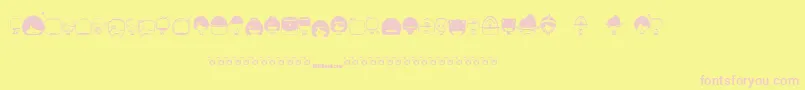 ToyStum Font – Pink Fonts on Yellow Background