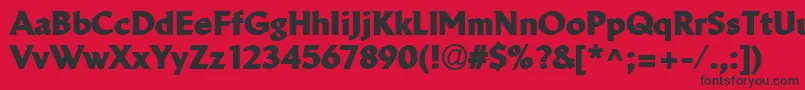 Шрифт LinotypeBreweryBlack – чёрные шрифты на красном фоне