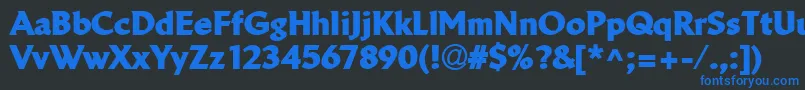 LinotypeBreweryBlack Font – Blue Fonts on Black Background