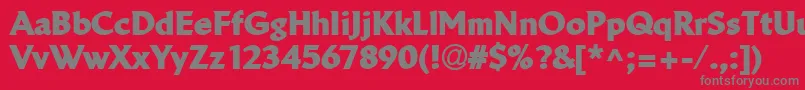 LinotypeBreweryBlack Font – Gray Fonts on Red Background