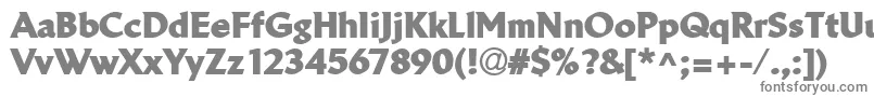 LinotypeBreweryBlack-fontti – harmaat kirjasimet valkoisella taustalla