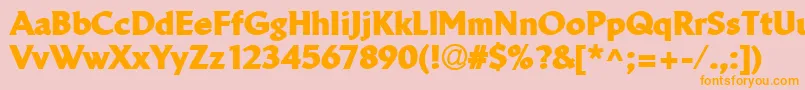 LinotypeBreweryBlack Font – Orange Fonts on Pink Background