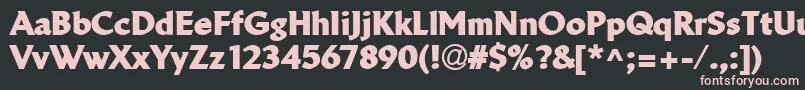 LinotypeBreweryBlack Font – Pink Fonts on Black Background