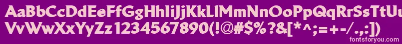 LinotypeBreweryBlack Font – Pink Fonts on Purple Background