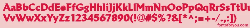 LinotypeBreweryBlack Font – Red Fonts on Pink Background