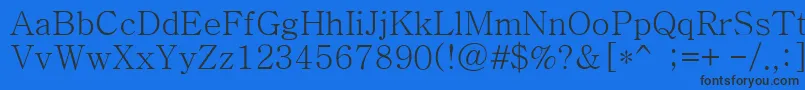 Batang Font – Black Fonts on Blue Background