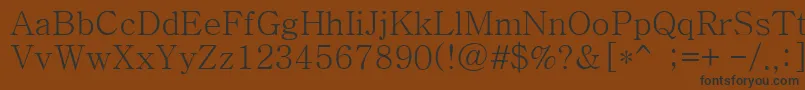 Batang Font – Black Fonts on Brown Background