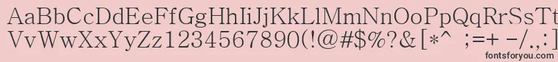 Batang Font – Black Fonts on Pink Background