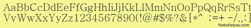 Batang Font – Black Fonts on Yellow Background