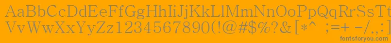 Batang Font – Gray Fonts on Orange Background