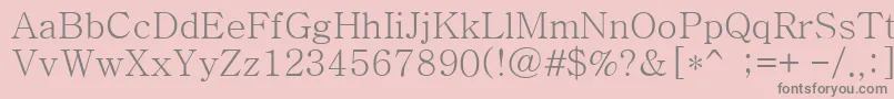 Batang Font – Gray Fonts on Pink Background