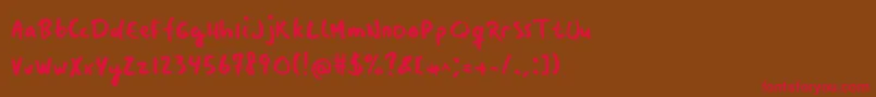 Manos Font – Red Fonts on Brown Background