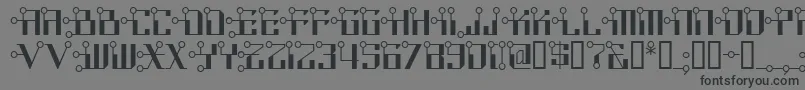 Circuitborednf Font – Black Fonts on Gray Background