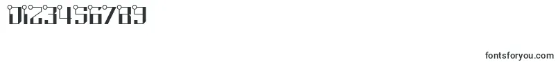 Circuitborednf-Schriftart – Schriften für Zahlen und Nummern
