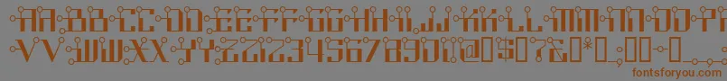 Circuitborednf Font – Brown Fonts on Gray Background