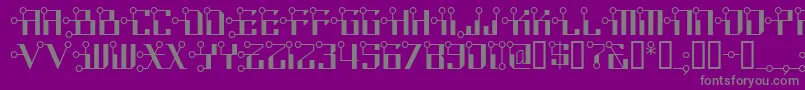 Circuitborednf Font – Gray Fonts on Purple Background