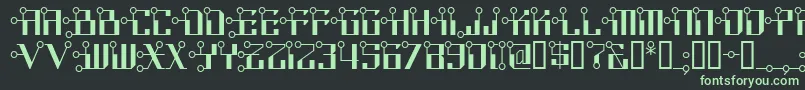 Circuitborednf Font – Green Fonts on Black Background