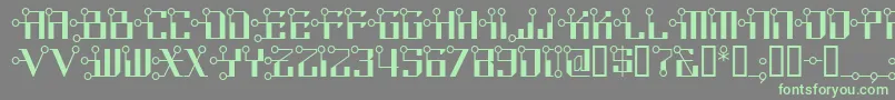 Circuitborednf Font – Green Fonts on Gray Background