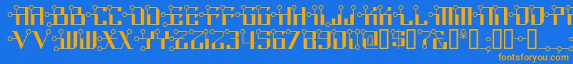 More about Circuitborednf Font Circuitborednf Font – Orange Fonts on Blue Background