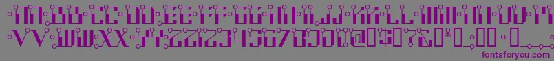 Circuitborednf-Schriftart – Violette Schriften auf grauem Hintergrund