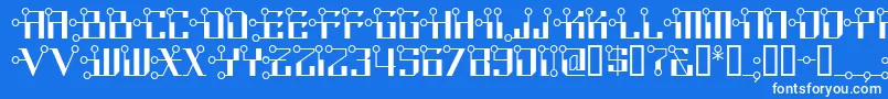 Circuitborednf Font – White Fonts on Blue Background