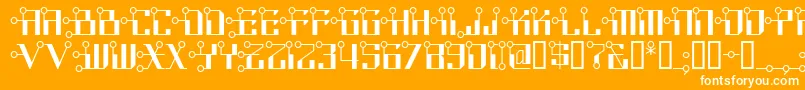 Circuitborednf Font – White Fonts on Orange Background