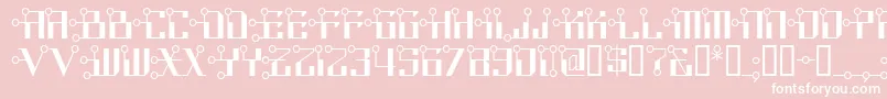 Circuitborednf Font – White Fonts on Pink Background