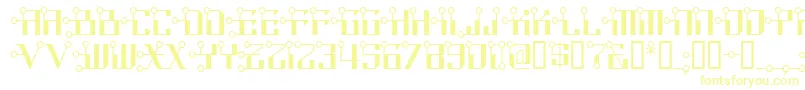 Circuitborednf Font – Yellow Fonts on White Background