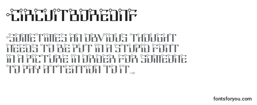 Review of the Circuitborednf Font