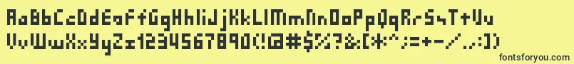 Sg03 Font – Black Fonts on Yellow Background