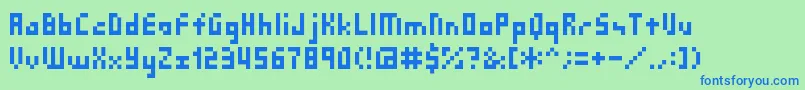 Sg03 Font – Blue Fonts on Green Background