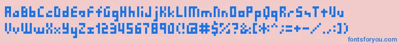Sg03 Font – Blue Fonts on Pink Background