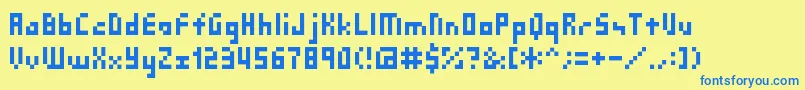 Sg03 Font – Blue Fonts on Yellow Background