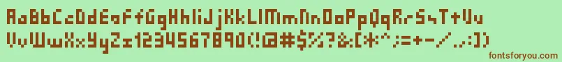 Sg03 Font – Brown Fonts on Green Background