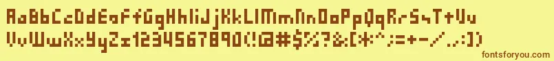 Sg03 Font – Brown Fonts on Yellow Background