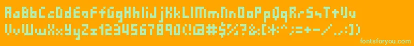 Sg03 Font – Green Fonts on Orange Background