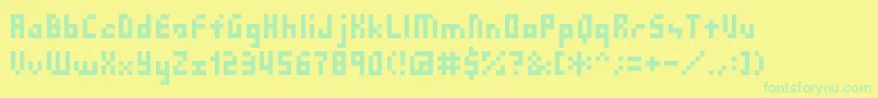 Sg03 Font – Green Fonts on Yellow Background