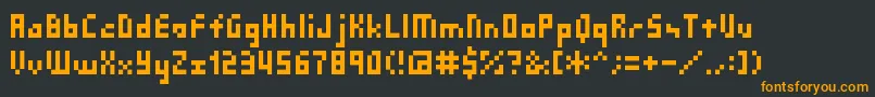 Sg03 Font – Orange Fonts on Black Background