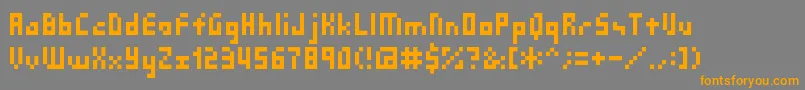 Sg03 Font – Orange Fonts on Gray Background