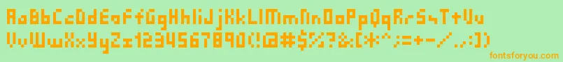 Sg03 Font – Orange Fonts on Green Background