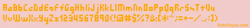 Sg03 Font – Orange Fonts on Pink Background