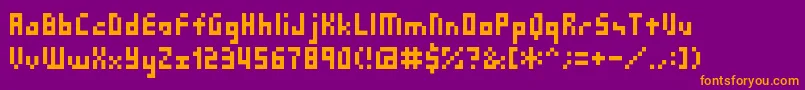 Sg03 Font – Orange Fonts on Purple Background