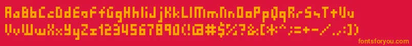 Sg03 Font – Orange Fonts on Red Background