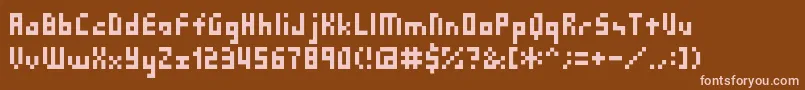 Sg03 Font – Pink Fonts on Brown Background
